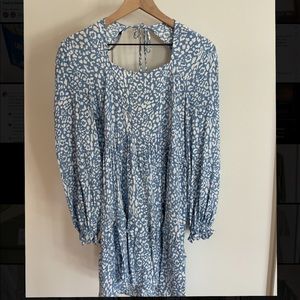 Zara Blue Animal Print Dress